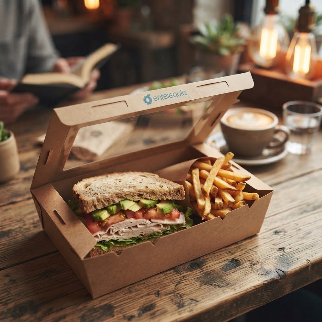 Caja Kraft con Ventana para Alimentos | 30 oz