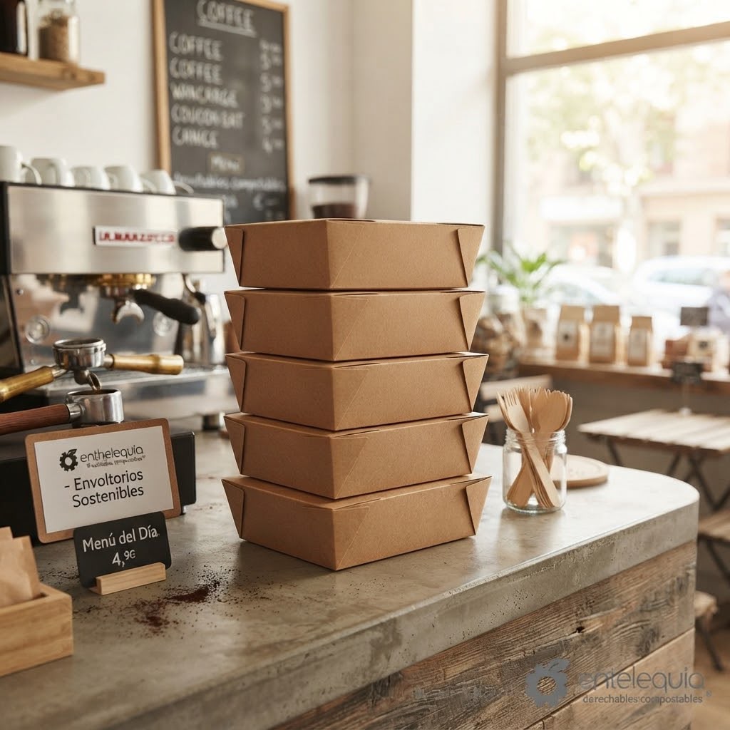 Caja Kraft con Ventana para Alimentos | 30 oz