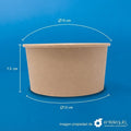 Contenedor de Papel Kraft con Recubrimiento Interno de PLA | 33 Oz