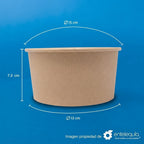 Contenedor de Papel Kraft con Recubrimiento Interno de PLA | 33 Oz