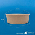 Contenedor de Papel Kraft con Recubrimiento Interno de PLA | 16 Oz