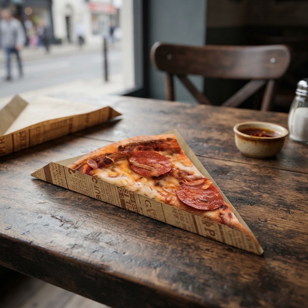 Base de Papel Kraft para Rebanada de Pizza Individual