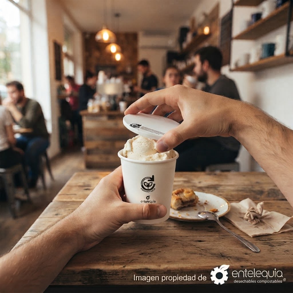 Tapa para Vaso Soufflé de Papel Biodegradable | 2 y 4 Oz