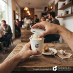 Tapa para Vaso Soufflé de Papel Biodegradable | 2 y 4 Oz