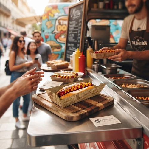 Charola Kraft para Hot Dog y Tacos | 20cm