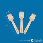 Cuchara de Madera para Helados y Postres | 9.5 cm