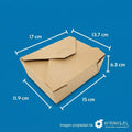 Caja de Papel Kraft Biodegradable para Alimentos |45 oz