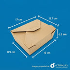 Caja de Papel Kraft Biodegradable para Alimentos |45 oz