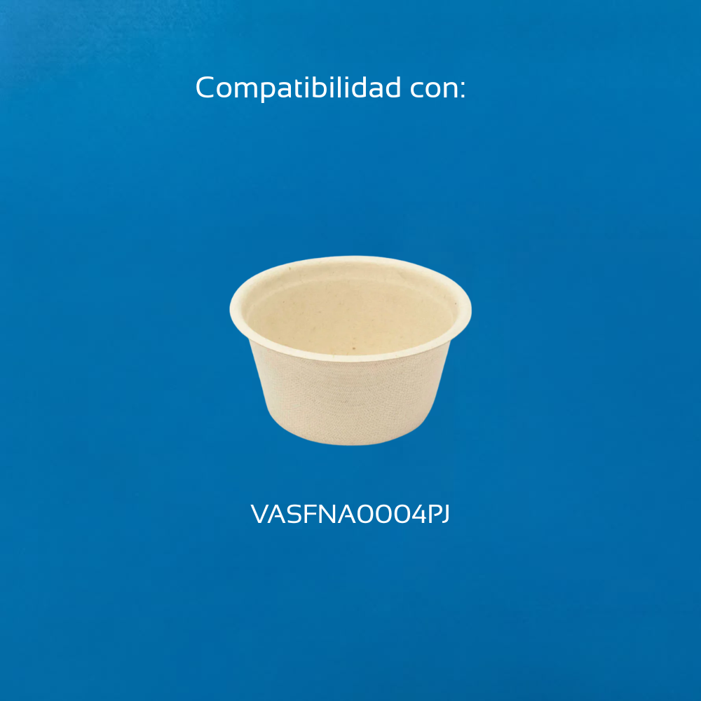 Tapa Soufflé Biodegradable de Paja de Trigo para Tazón |4 oz