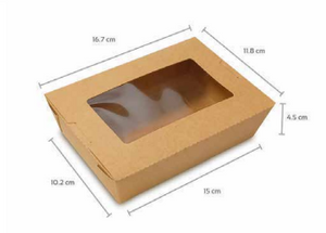Caja kraft con ventana 20oz