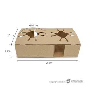 Portacontenedores de kraft de 2 divisiones para CB PLA 12 y 16 oz