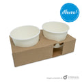 Portacontenedores de kraft de 2 divisiones para CB PLA 12 y 16 oz