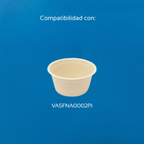 Tapa Soufflé Biodegradable de Paja de Trigo para Tazón | 2 oz