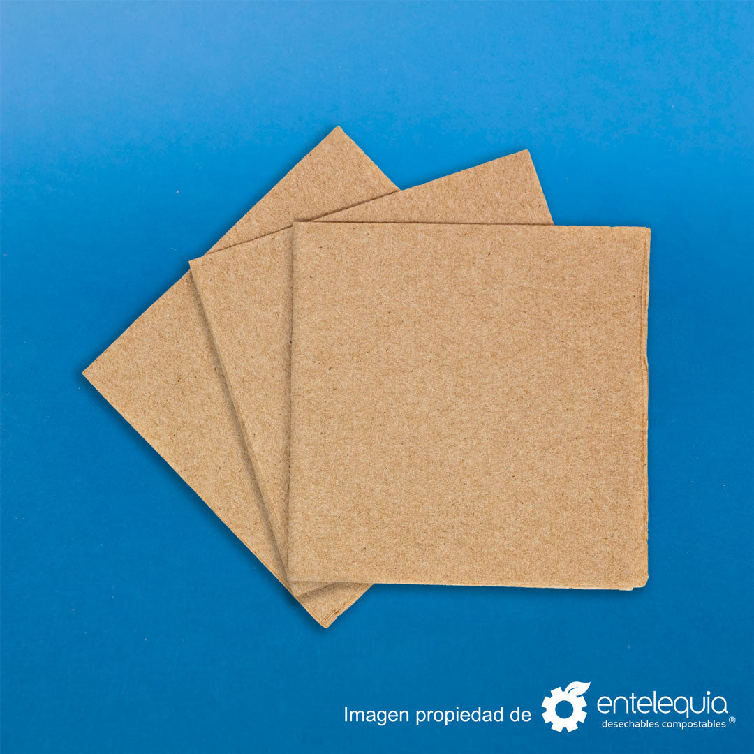 Servilleta cuadrada de fibras recicladas no cloradas (10.8cm x 10.8 cm)