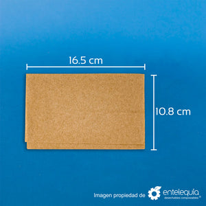 Servilletas ecológicas biodegradables rectangulares de fibras recicladas no cloradas (10.8 x 16.5cm)