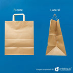 Bolsa de Papel Kraft con Asa Plana | 30 x 18 x 37 cm