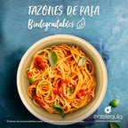 Tazón Paja de Trigo 32oz TP32 - Desechable Biodegradable Entelequia 500 pzas