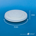Tapa contenedor de PLA 12-32oz TCPLA12-32 - Desechable Biodegradable Entelequia