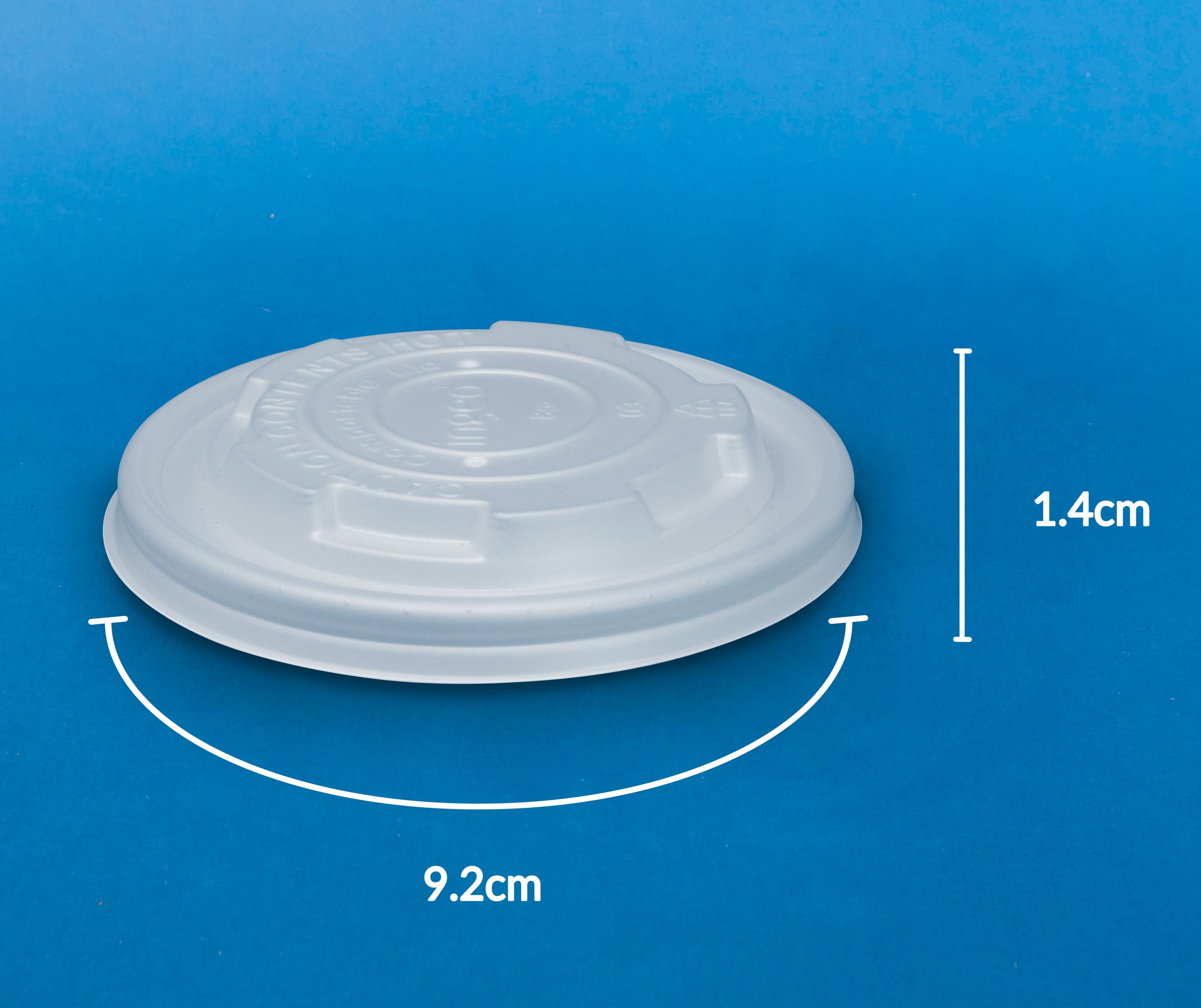 Tapa contenedor de PLA 8oz TCPLA8 - Desechable Biodegradable Entelequia 50/1,000 pzas