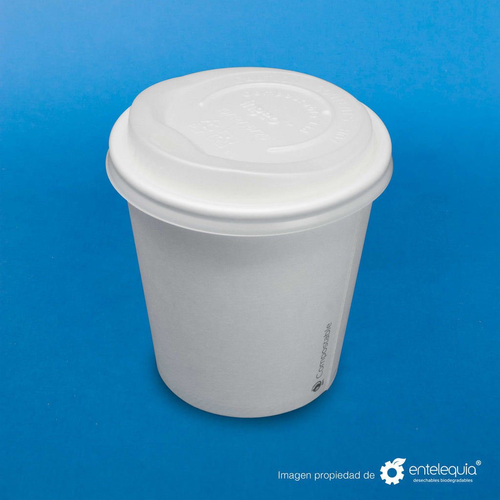 Vaso de Papel bebida caliente 10oz VCPLA10 - Desechables Biodegradables Entelequia® 50/1,000 pzas