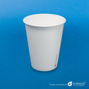 Vaso de Papel bebida caliente 12oz VCPLA12 - Desechables Biodegradables Entelequia® 50/1,000 pzas