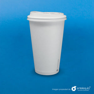 Vaso de Papel bebida caliente 16oz VCPLA16 - Desechables Biodegradables Entelequia® 50/1,000 pzas