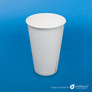 Vaso de Papel bebida caliente 16oz VCPLA16 - Desechables Biodegradables Entelequia® 50/1,000 pzas