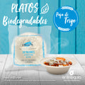 Tazón Paja de Trigo 12oz Compostín código T12-20-R - Desechable Biodegradable Entelequia®