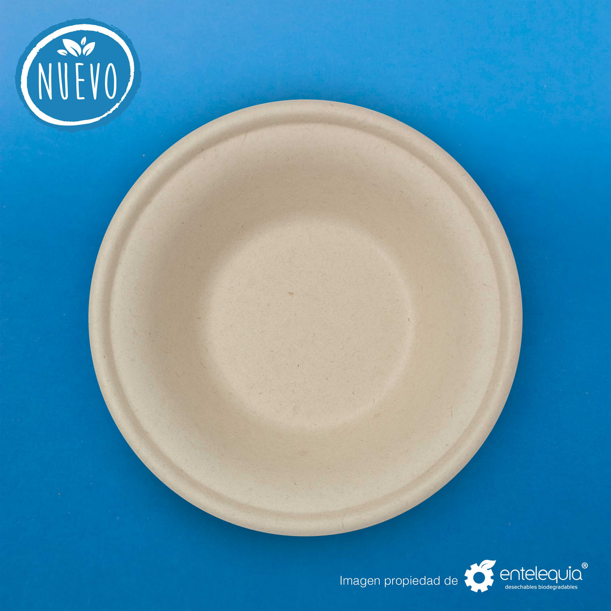 Tazón Paja de Trigo 12oz Compostín código T12-20-R - Desechable Biodegradable Entelequia®