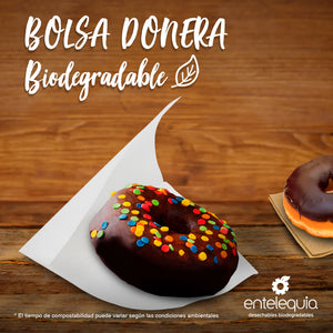Bolsa Donera Blanca BD - Desechable Biodegradable Entelequia 1,000 pzas