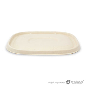 Tapa rectangular de paja de trigo para CF 32 oz / 48 oz- Desechables Biodegradables Entelequia®