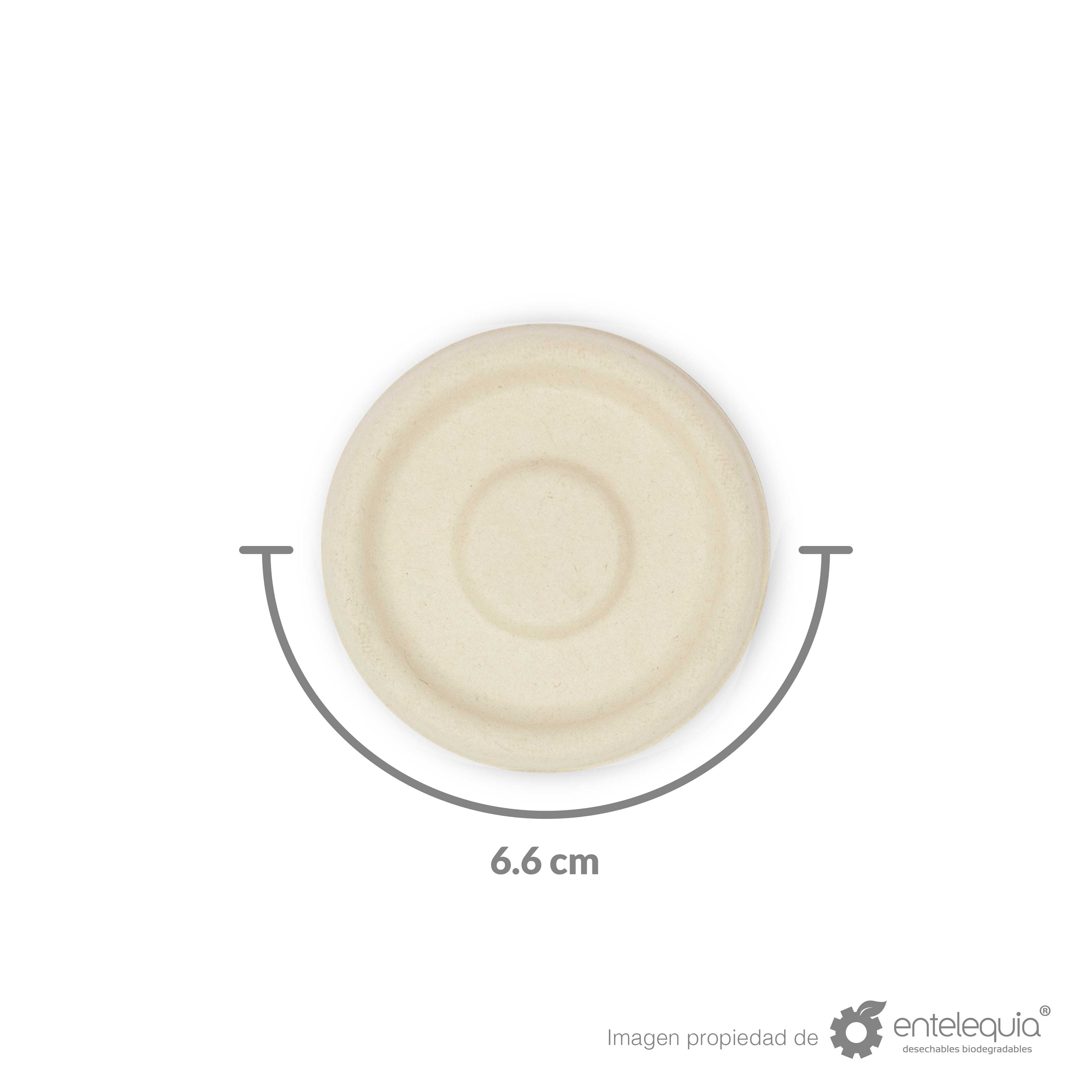 Tapa soufflé de paja de trigo para tazón de 2 oz- Desechables Biodegradables Entelequia®
