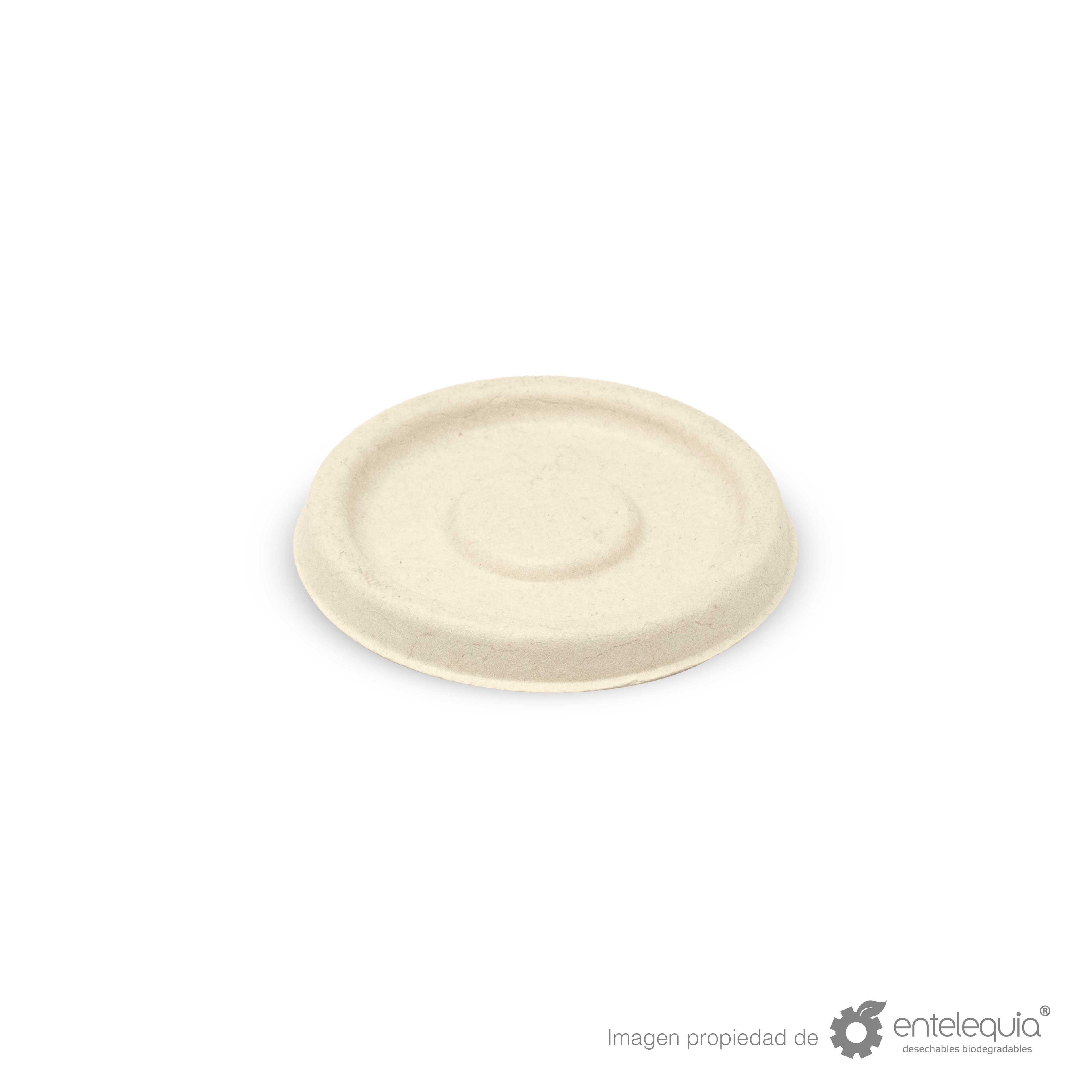 Tapa soufflé de paja de trigo para tazón de 2 oz- Desechables Biodegradables Entelequia®