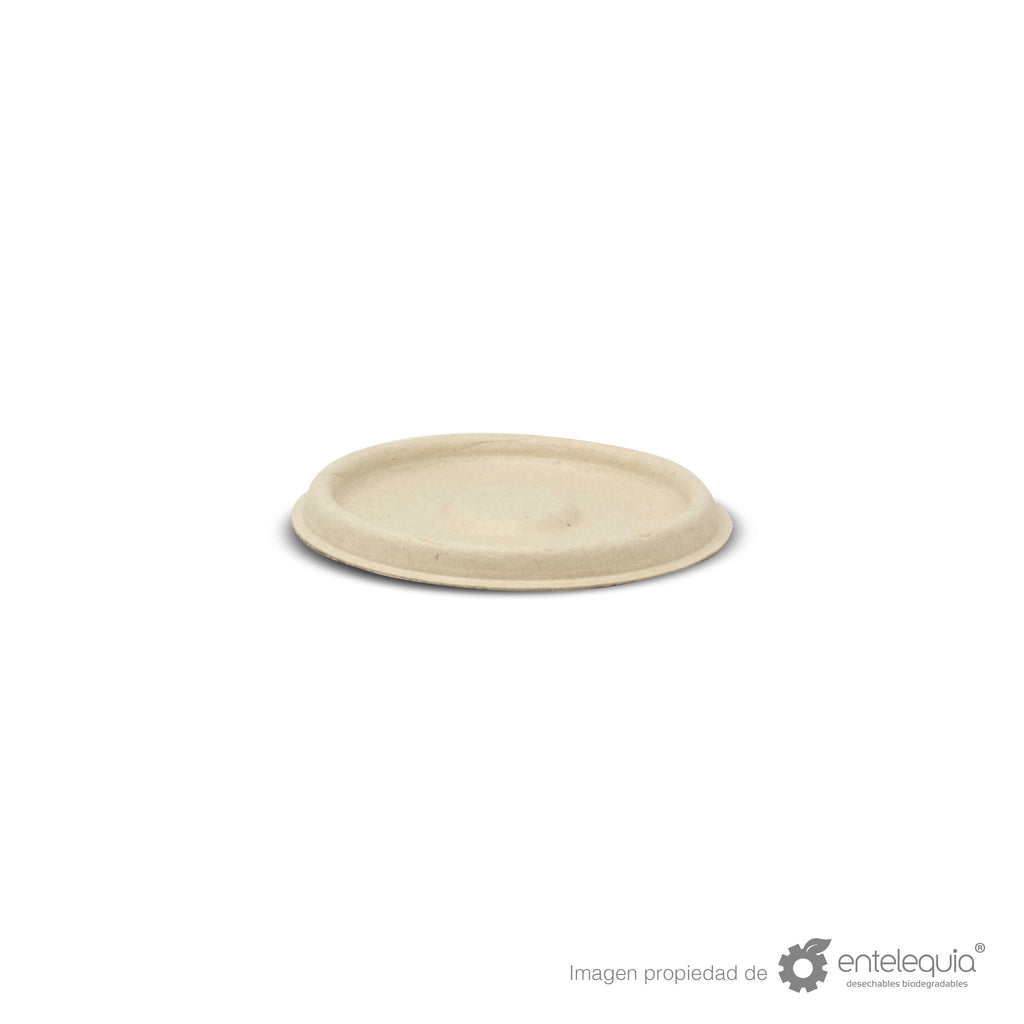 Tapa soufflé de paja de trigo para tazón de 4 oz- Desechables Biodegradables Entelequia®