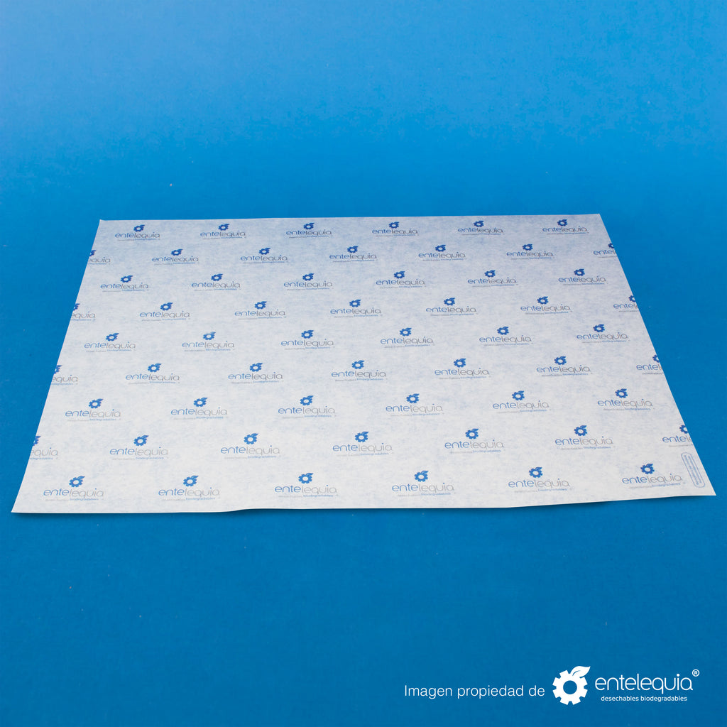 Sabanita personalizada 2 tintas Papel de 32 gramos (34 cm x 44.5 cm) - Desechables Biodegradables Entelequia®
