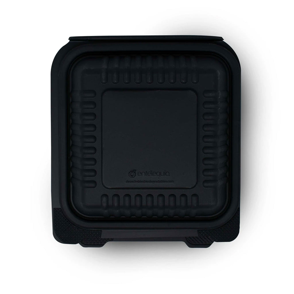 Contenedor para Hamburguesa 6 x 6 Fécula de Maíz AFH - Desechables Biodegradables Entelequia® 125/500 pzas