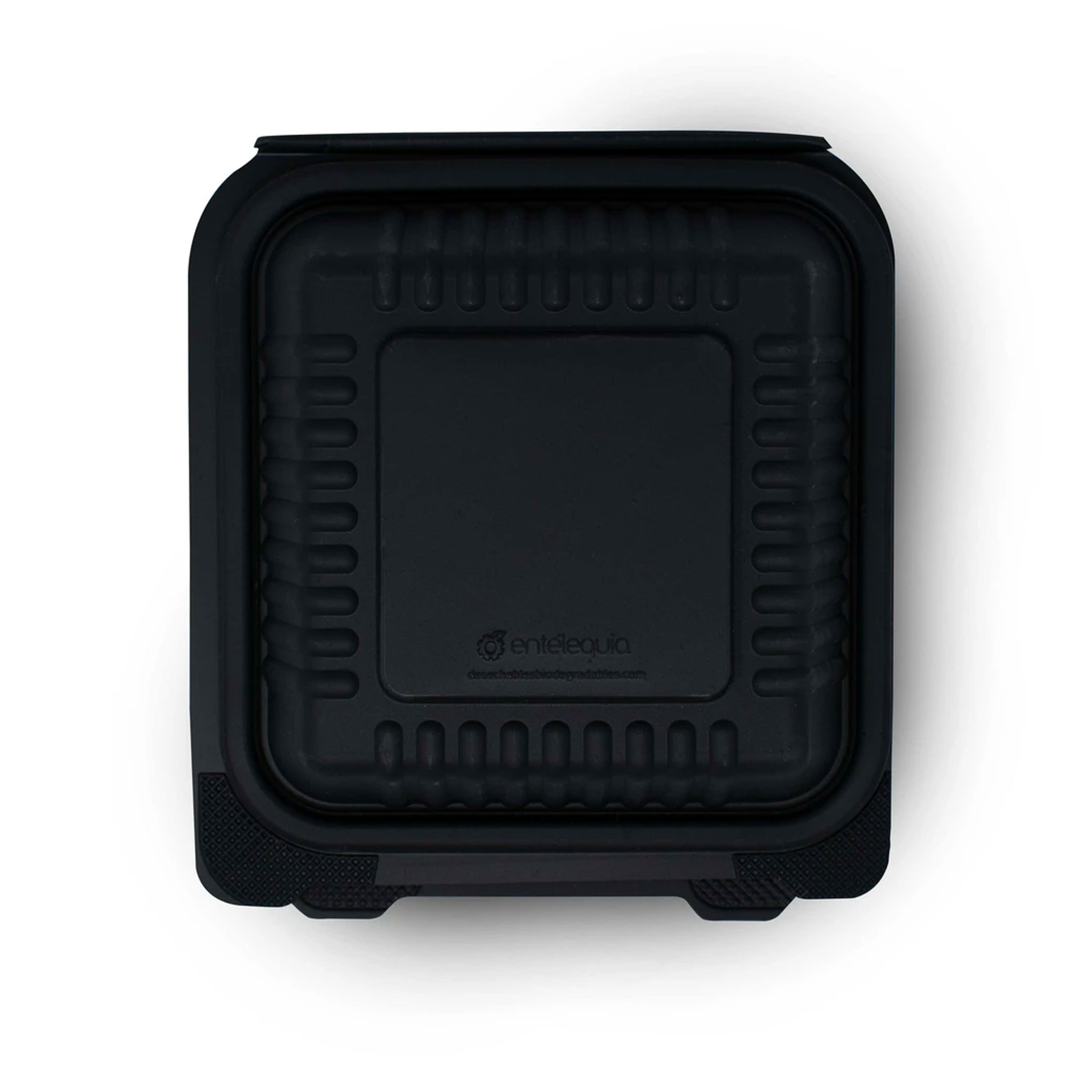 Contenedor para Hamburguesa 6 x 6 Fécula de Maíz AFH - Desechables Biodegradables Entelequia® 125/500 pzas
