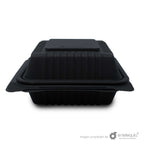Contenedor para Hamburguesa 6 x 6 Fécula de Maíz AFH - Desechables Biodegradables Entelequia® 125/500 pzas