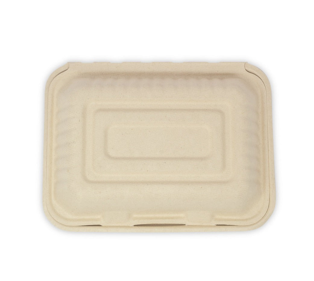 Almeja rectangular de 9x6" de paja de trigo