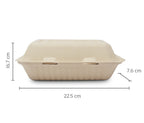 Almeja rectangular de 9x6" de paja de trigo
