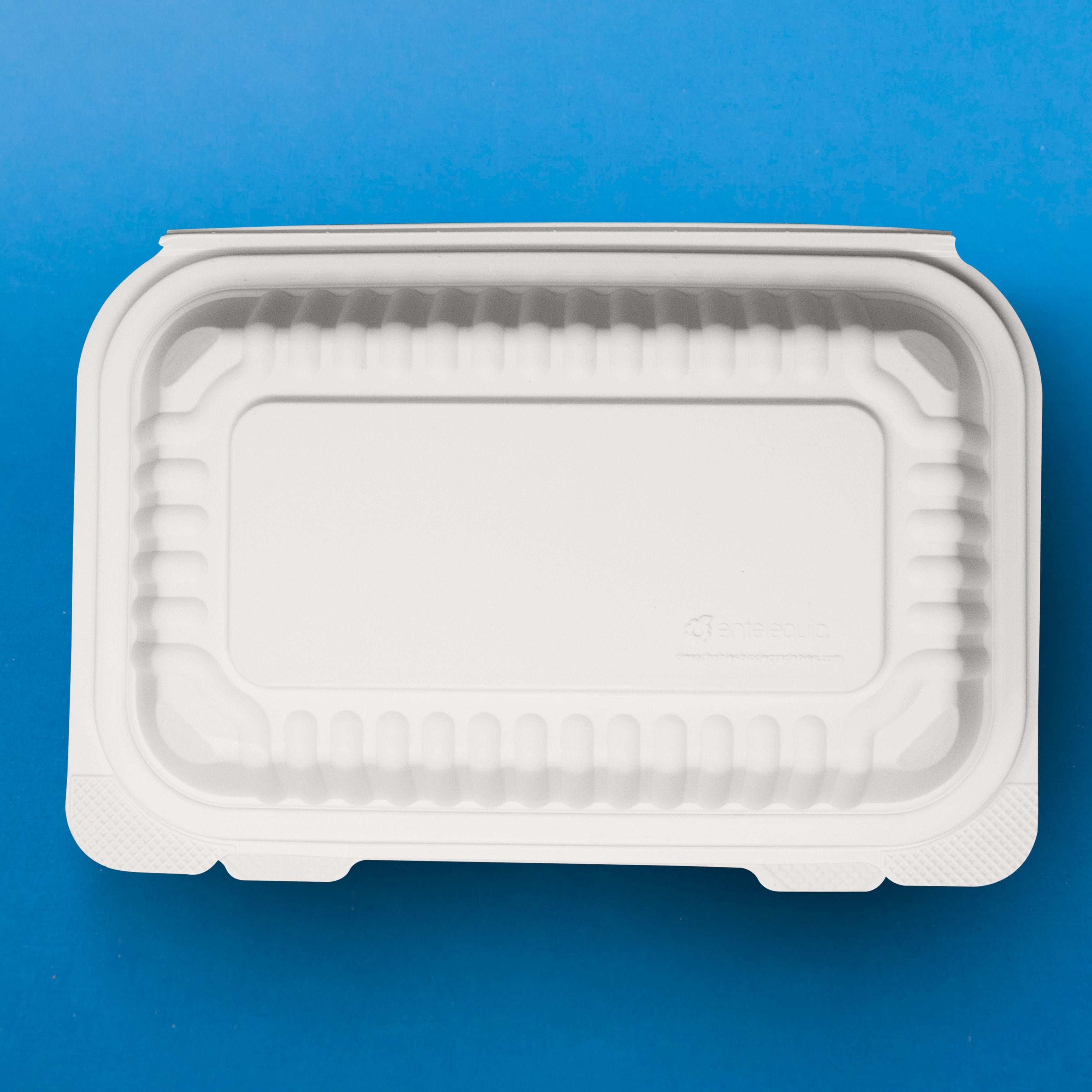 Almeja Rectangular de Fécula de Maíz - Desechables Biodegradables Entelequia® 50/400 pzas