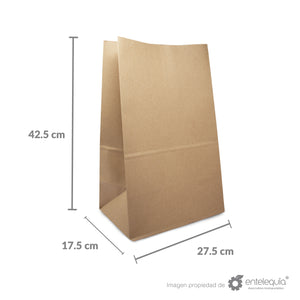 Bolsa de papel kraft sin asa (42.5 cm x 27.5 cm x 17.5 cm)