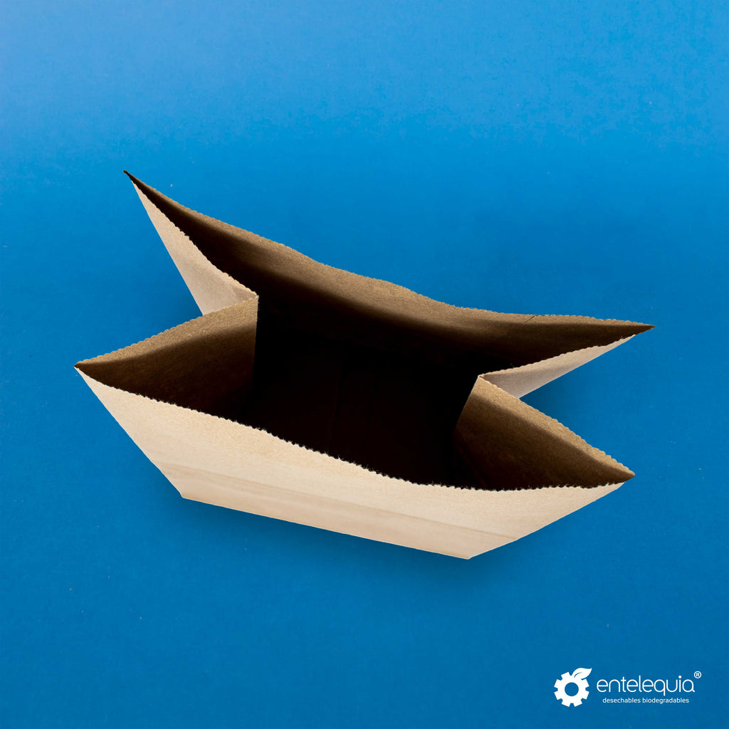 Bolsa de Kraft #20 B20N CORTA - Desechables Biodegradables Entelequia® 50/500 pzas