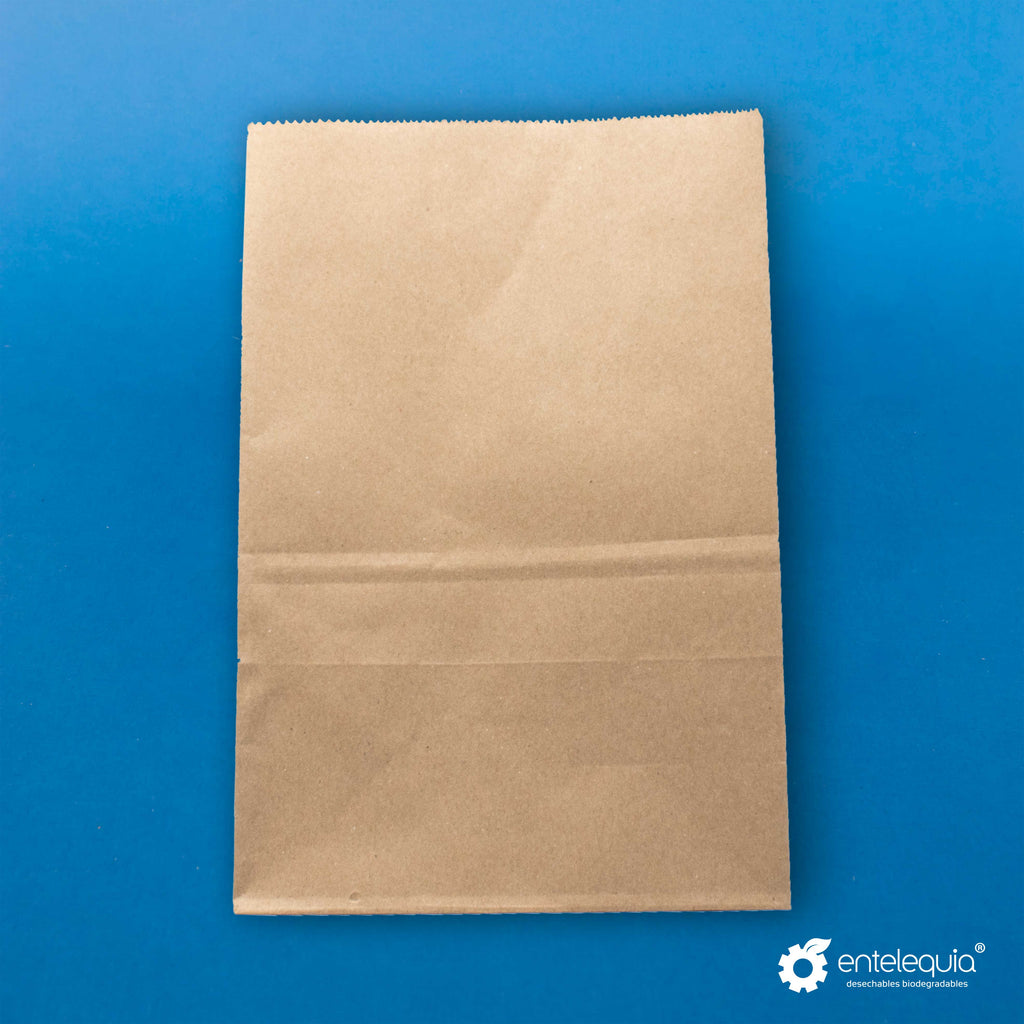 Bolsa de Kraft #20 B20N CORTA - Desechables Biodegradables Entelequia® 50/500 pzas