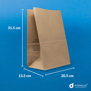 Bolsa de papel kraft #28 (28cmx17.5cm+38.7 cm)