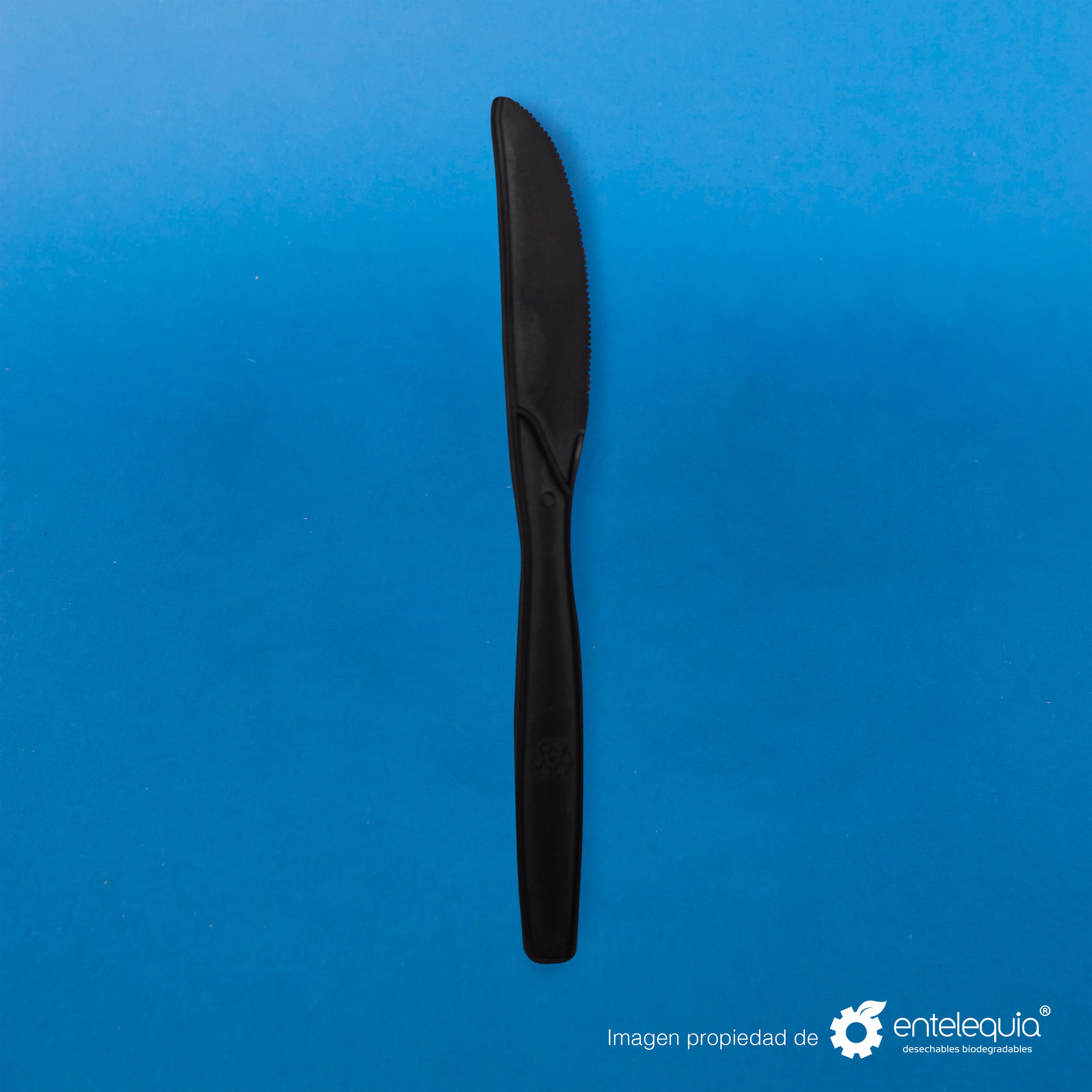 Cuchillo 7" Fécula de Maíz C7 - Desechable Biodegradable Entelequia 100/1000 pzas