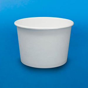 Contenedor para Sopa 16 oz Papel Blanco CBPLA16 - Desechables Biodegradables Entelequia®
