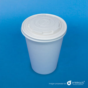 Contenedor para Sopa 32 oz Papel Blanco CBPLA32 - Desechable Biodegradable Entelequia®
