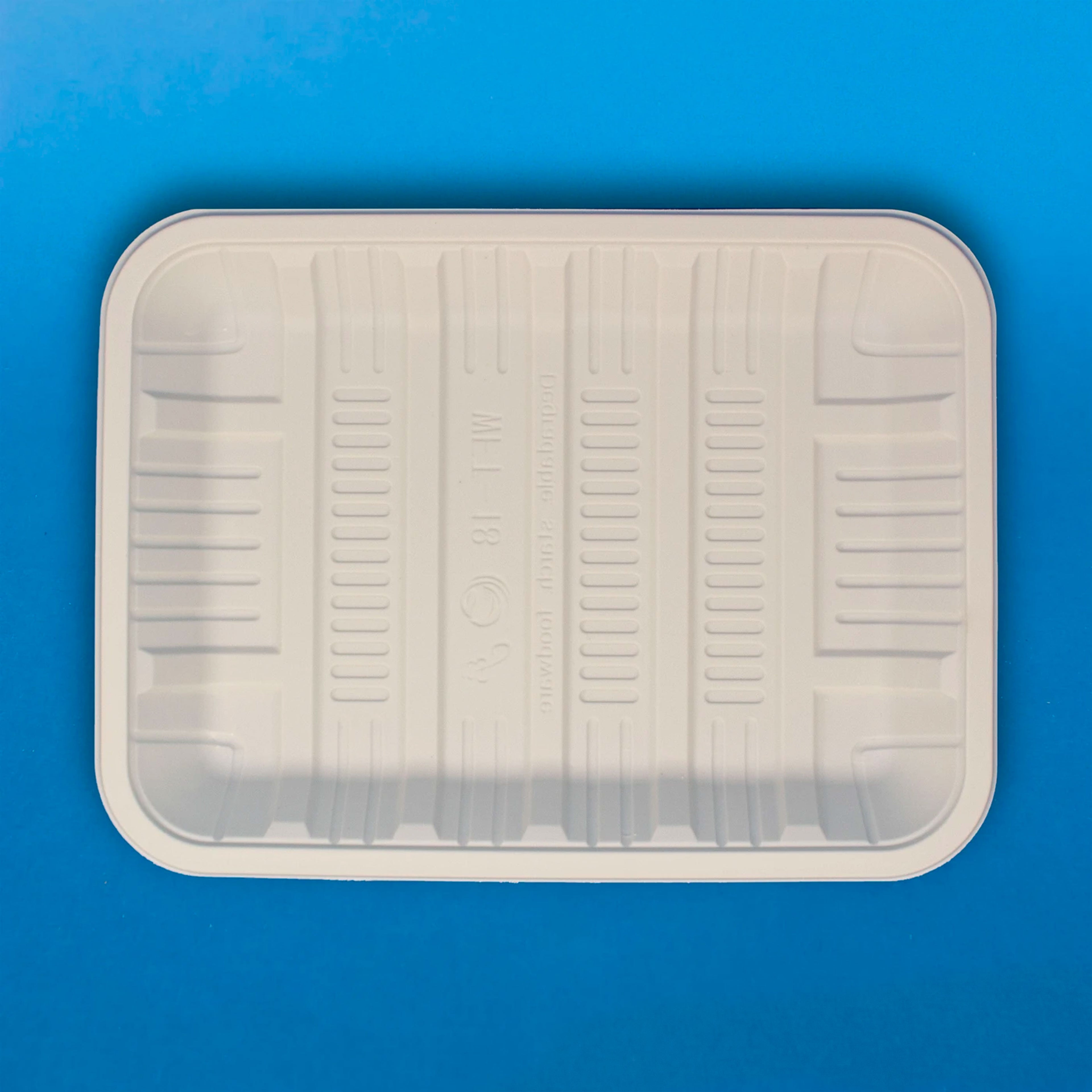 Charola de Fécula de Maíz Ex-Grande CFE - Desechables Biodegradables Entelequia® 200 / 800 pzas