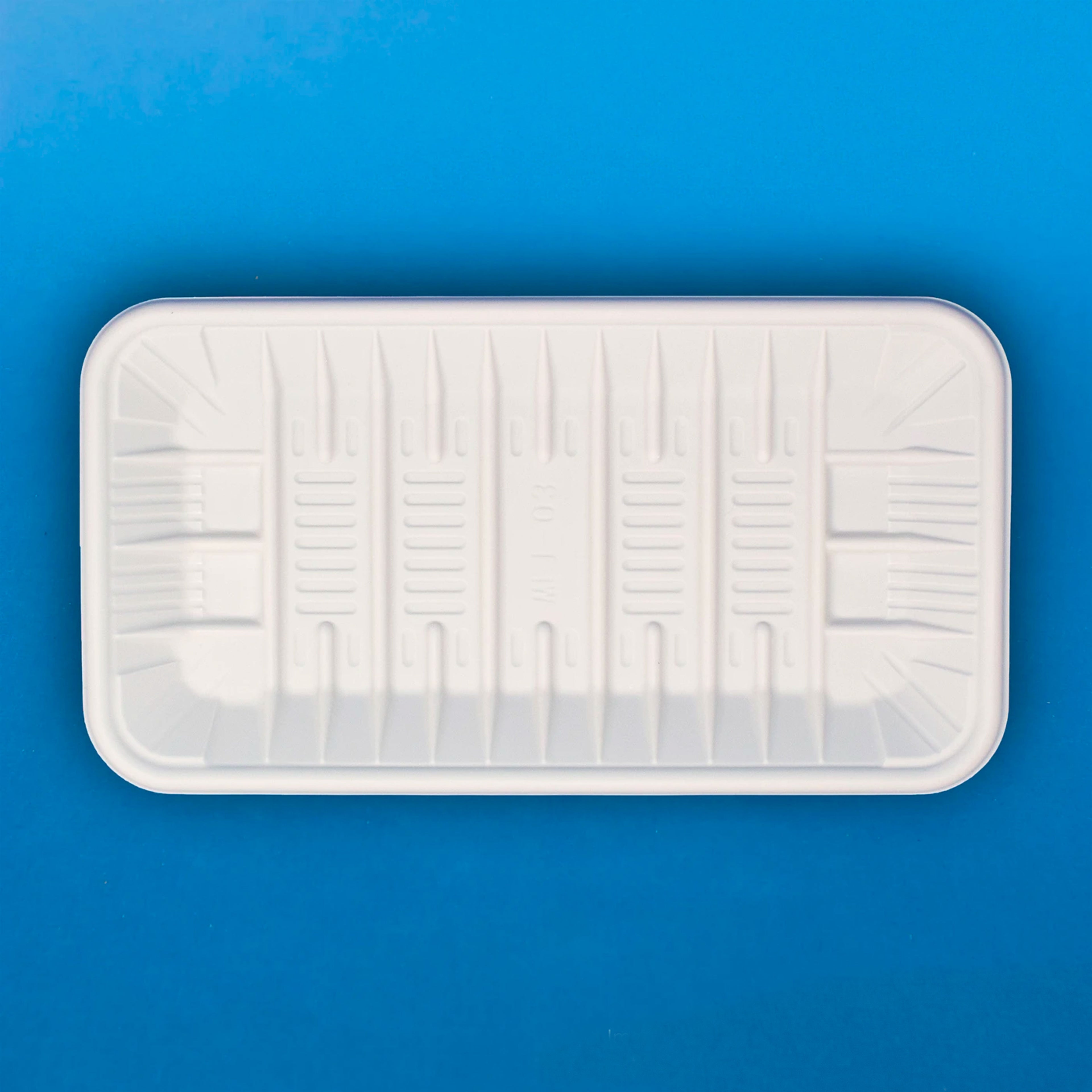 Charola de Fécula de Maíz Grande CFG - Desechables Biodegradables Entelequia® 250 / 1,000 pzas